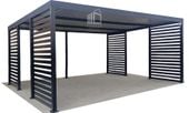 CarPort PREMIUM - Wiata samochodowa 6x6 Antracyt - dodatkowa zabudowa ID940