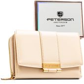 portfel damski eko ptn 0015-lak-9501 beige
