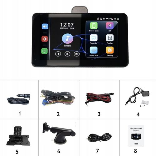 Ekran Monitor Radio Nawigacja Rejestrator 4K Kamera Android Auto CarPlay na Arena.pl