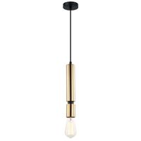 LAMPA wisząca TORLA PEN-5041-1-BKBR Italux metalowa OPRAWA tuba zwis OPRAWKA na żarówkę mosiądz