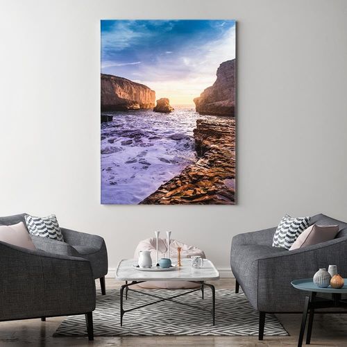 Obraz na płótnie - Canvas, Ocean i skały 60x90 na Arena.pl