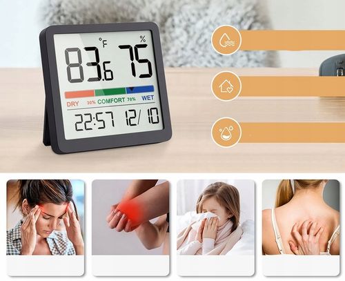Stacja Pogodowa Termometr POKOJOWY ZEGAR LCD Stacja pogody wewnętrzna na Arena.pl