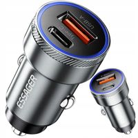 SZYBKA MOCNA Ładowarka Samochodowa USB 54W do telefonu QC3.0 PD 3.0 USB-C