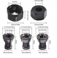 3 x TULEJA ,1 x nakrętki /REDUKCJA 6 ,8 ,6,35mm wys 16,5mm