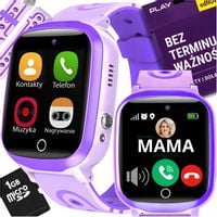 SMARTWATCH DLA DZIECI ZEGAREK SIM POLSKI DZIECKA RÓŻOWY TELEFON APARAT GRY