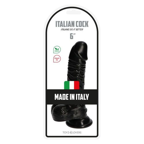 Dildo-Italian Cock 6""Black na Arena.pl