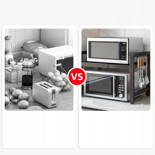 Półka stojak na mikrofalówkę regał kuchenny regulowany kuchenny stal na Arena.pl