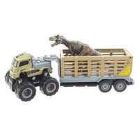 DLA DZIECI  SAMOCHOD Z PRZYCZEPA I DINOZAUREM