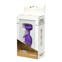 Star Collection - Purple Silicone Anal Plug M - Purple Stone