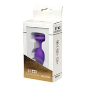Star Collection - Purple Silicone Anal Plug M - Purple Stone