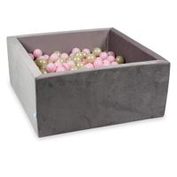 Suchy basen z piłeczkami 400 sztuk 90x90x40 Velvet lila (jasnozłote, jasnoróżowe)
