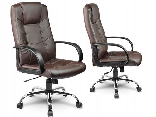 FOTEL BIUROWY OBROTOWY CHROM KRZESŁO SOFOTEL na Arena.pl