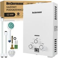 PODGRZEWACZ PRZEPŁYWOWY WODY BOJLER GAZOWY NA GAZ PŁYNNY BUTLI LPG 6L 12KW