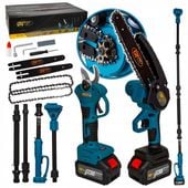 MEGA ZESTAW XXXL PIŁA 8"+ SEKATOR +WYSIĘGNIK 2M 2XAKU ŁADOWARKA AKU