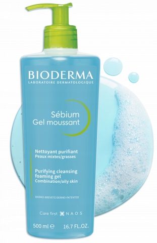 Żel Do Mycia Twarzy Bioderma Sebium Moussant Antybakteryjny 500 ml na Arena.pl