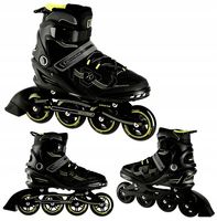 Uniwersalne Czarne Rolki Łyżworolki 45 Rekreacyjne ABEC9 NILS 84mm Wygodne