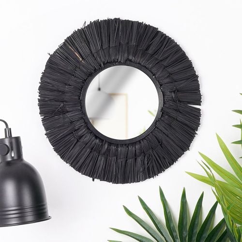 Lustro ścienne czarne okrągłe 32 cm na Arena.pl