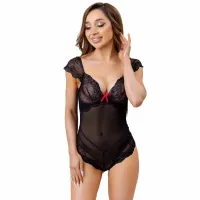 livco corsetti evelyn lc 20243 body z koronką, czarne l/xl