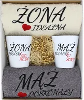 PREZENT ŚLUB ŻONA MĄŻ ROCZNICA RĘCZNIKI KUBKI
