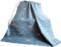 Koc Glamour bawełna 150x200 Greno Original niebies