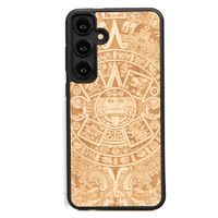 Drewniane Etui Bewood do Samsung Galaxy S25 Plus KALENDARZ AZTECKI ANIEGRE