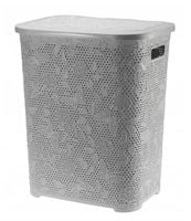 KOSZ NA BIELIZNĘ PRANIE FANCY 55 L SZARY