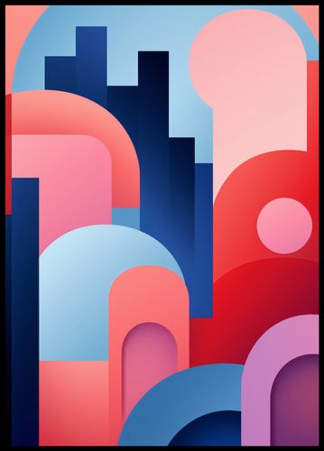 Plakat 64x90cm Miasto Kolorów na Arena.pl