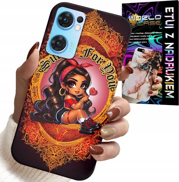 ETUI DO OPPO RENO7 5G - SUCKER FOR YOU MODNE LALKA CASE + SZKŁO zdjęcie 1