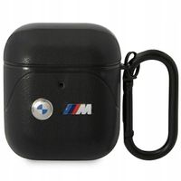 2 x ETUI SKÓRZANE CURVED LINE DO AIRPODS 1/2 CZARNE BMW OCHRONA POKROWIEC