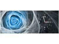 100X40CM ZEGAR BŁĘKITNA RÓŻA KTALNA OBRAZ