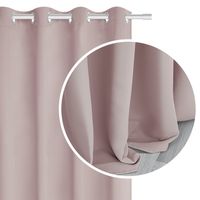 Zasłona gotowa na przelotkach HOLD 140x250 blackout pudrowa