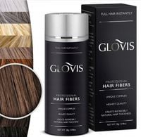 Włókna GLOVIS 28g Średni Brąz Med Brown Mikrowłókna do Włosów Zagęszczenie