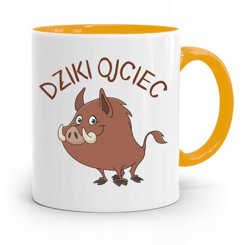 Kubek Żółty Dzień Ojca Dla Taty Dziki Ojciec Z Nadrukiem Ze Zdjęciem na Arena.pl