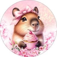 Opłatek na tort Urodziny Kapibara Capibara