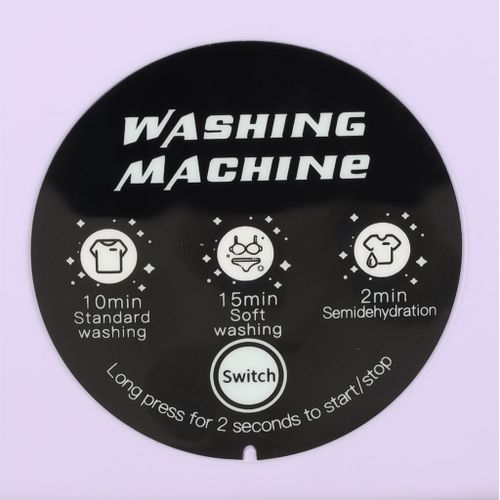 Pralka automatyczna turystyczna mini składana przenośna 8L fioletowa na Arena.pl