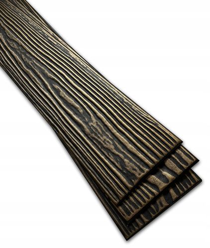 Czarne drewno Panele ścienne 3D KASETONY SUFITOWE złote deska P4-Cz-ZŁ 1x na Arena.pl