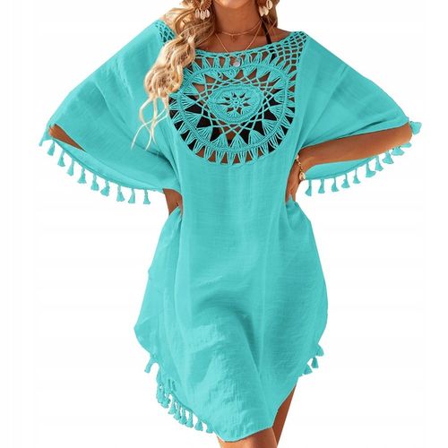 PAREO PLAŻOWA SUKIENKA TUNIKA BOHO NARZUTKA HAFT na Arena.pl