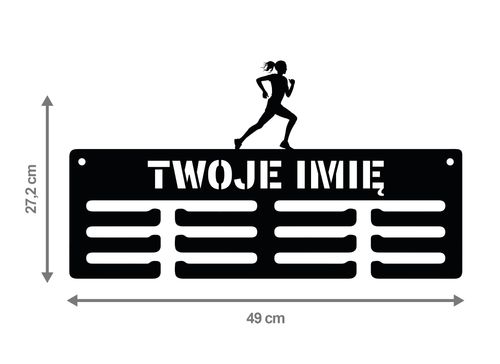Wieszak na medale KOBIETA twoje imię dowolny tekst 213.3 na Arena.pl