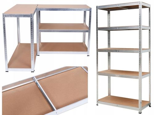 REGAŁ MAGAZYNOWY GARAŻOWY METALOWY WARSZTATOWY OCYNK 2W1 MDF 150cm na Arena.pl