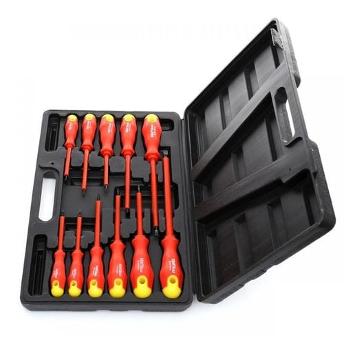 WKRĘTAKI ŚRUBOKRĘTY IZOLOWANE 11 ELEMENTÓW + WALIZKA RĄCZKA SOFT GRIP na Arena.pl