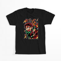 Koszulka Czarna Demon Slayer / Kimetsu no Yaiba / Miecz zabójcy demonów - WYBIERZ KOLOR KOSZULKI I FASON Damska S