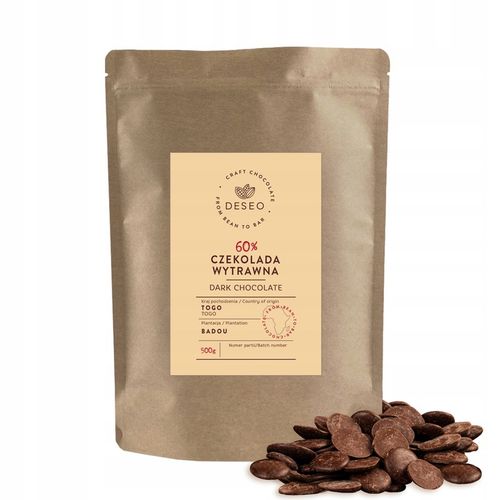 CZEKOLADA GORZKA 60% 500g DESEO DROPSY CZEKOLADOWE 60% TOGO na Arena.pl