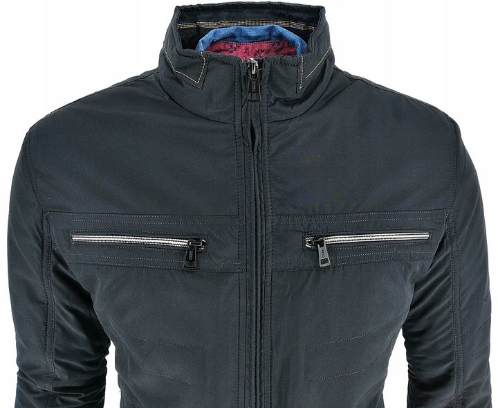 KURTKA MĘSKA PRZEJŚCIOWA PROSTA CIEMNA 3717 M zdjęcie 8