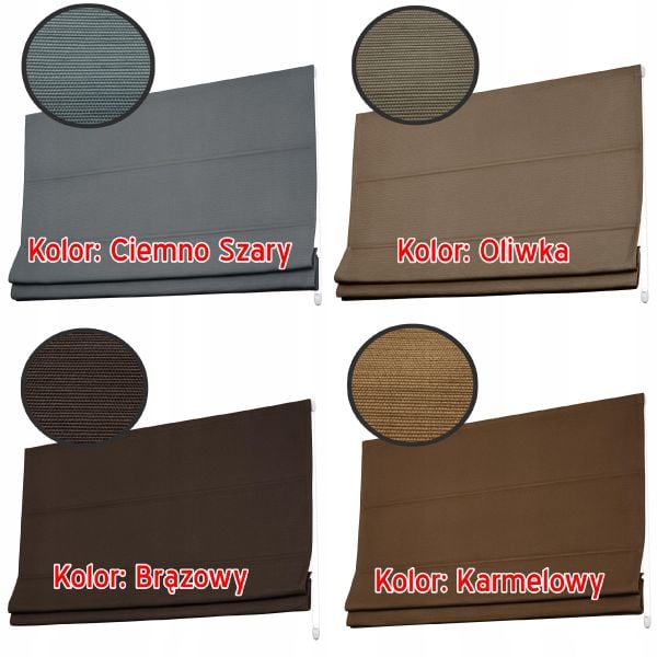 Roleta Rzymska Kompletna 14 Kolorów 200 x 250 zdjęcie 4