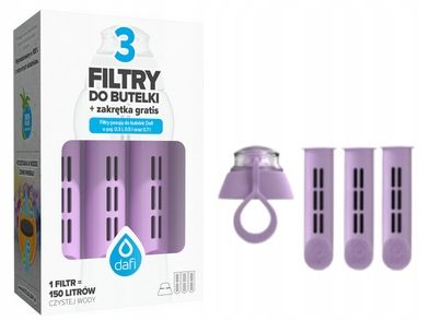 3 X FILTRY DAFI DO BUTELKI FILTRUJĄCEJ SOFT SOLID + ZAKRĘTKA MIX KOLOR na Arena.pl