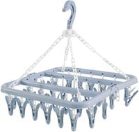 SteelFever Składany Wieszak na Ubrania 32 Klipsy Niebieski