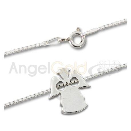 SREBRNA BRANSOLETKA CELEBRYTKA ANIOŁEK PRÓBA SREBRA 925 GRAWER GRATIS na Arena.pl