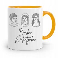 Kubek Żółty Na Walentynki Boska Walentynka Prezent Z Nadrukiem Ze Zdjęciem