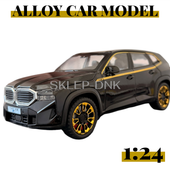 METALOWY MODEL SAMOCHODU BMW XM CZARNY 1:24 DŹWIĘK OTWIERANE DRZWI MASKA