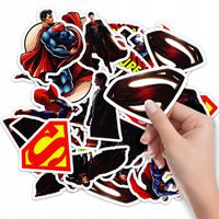 NAKLEJKI NA ZESZYT NALEPKA Z POSTACIAMI FILM SUPERMAN WZORY 10SZT